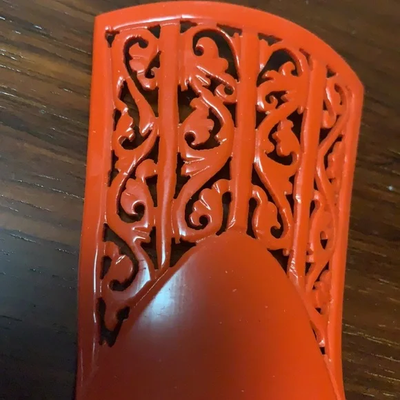 Vintage Deco Red Hair Comb - Picture 3 of 6